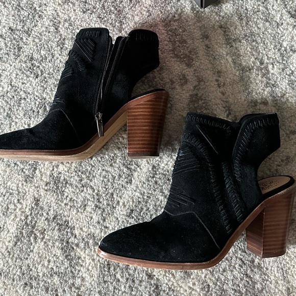 Vince Camuto Black Suede Booties - Picture 4 of 5